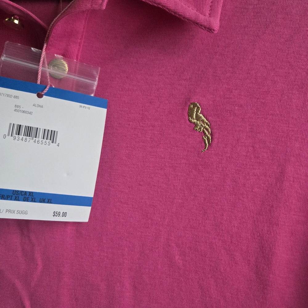 Pappagallo Aloha Bright Pink Sleeveless Polo Preppy Tank XL - Picture 6 of 9